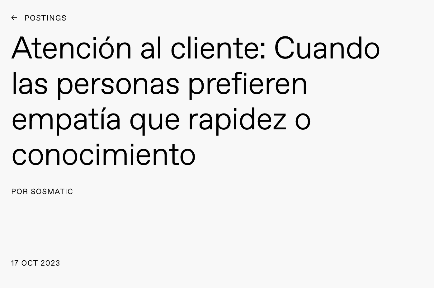 Atención al Cliente: Cuando las personas prefieren empatía que rapidez o conocimiento